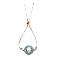 Turkish Hamsa Adjustable Tennis 925 Silver Bracelet
