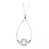Turkish Adjustable Hamsa Tennis 925 Silver Bracelet