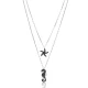 Turkish Seahorse And Starfish Sterling Silver Pendant - Sade 925 Silver Jewelry