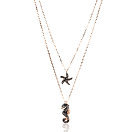 Turkish Seahorse And Starfish Sterling Silver Pendant