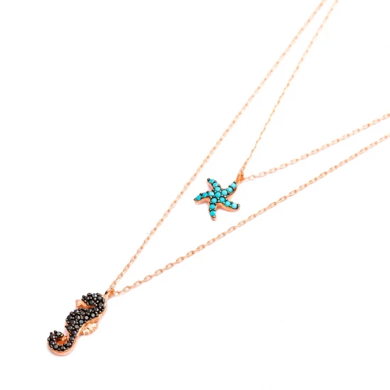 Turkish Seahorse 925K Sterling Silver Pendant - Sade 925 Silver Jewelry