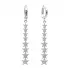 Turkish Clear CZ Star Long 925 Sterling Silver Earrings