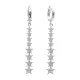 Turkish Clear CZ Star Long 925 Sterling Silver Earrings