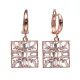 Turkish Baguette Dangle Clip On 925 Silver Earrings