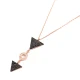 Turkish Triangle Black CZ 925 Sterling Silver Pendant Turkish Triangle Black CZ 925 Sterling Silver Pendant