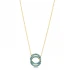 Turkish Nano Turquoise Double Circle 925 Silver Pendant