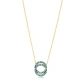 Turkish Nano Turquoise Double Circle 925 Silver Pendant Turkish Nano Turquoise Double Circle 925 Silver Pendant