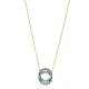 Turkish Nano Turquoise Double Circle 925 Silver Pendant Turkish Nano Turquoise Double Circle 925 Silver Pendant