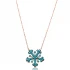 Turkish Nano Turquoise Snowflake Silver Pendant