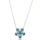 Turkish Nano Turquoise Snowflake Silver Pendant Turkish Nano Turquoise Snowflake Silver Pendant