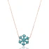 Turkish Nano Turquoise Snowflake Pendant in 925 Silver