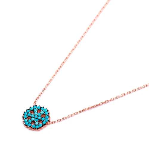 Turkish Snowflake Nano Turquoise 925 Silver Pendant