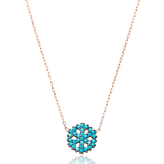 Turkish Snowflake Nano Turquoise 925 Silver Pendant Turkish Snowflake Nano Turquoise 925 Silver Pendant