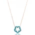 Turkish Nano Turquoise Clover Sterling Silver Pendant