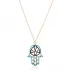 Turkish Hamsa Nano Turquoise Sterling Silver Pendant