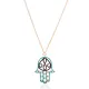 Turkish Hamsa Nano Turquoise Sterling Silver Pendant Turkish Hamsa Nano Turquoise Sterling Silver Pendant
