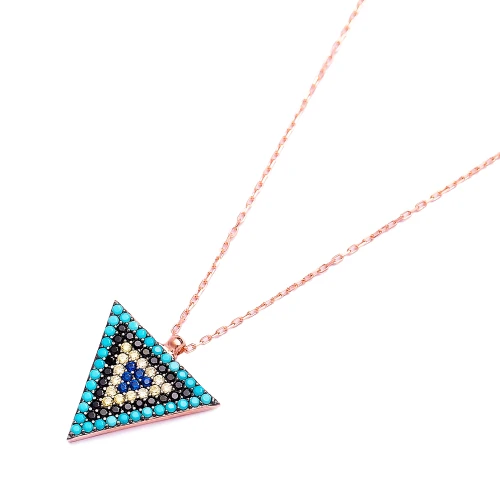 Turkish 925 Sterling Silver Triangle Pendant
