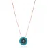 Turkish Rounded Nano Turquoise Sterling Silver Pendant