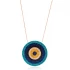 Turkish Evil Eye Round 925 Sterling Silver Pendant