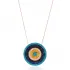 Turkish Evil Eye Rounded 925 Sterling Silver Pendant