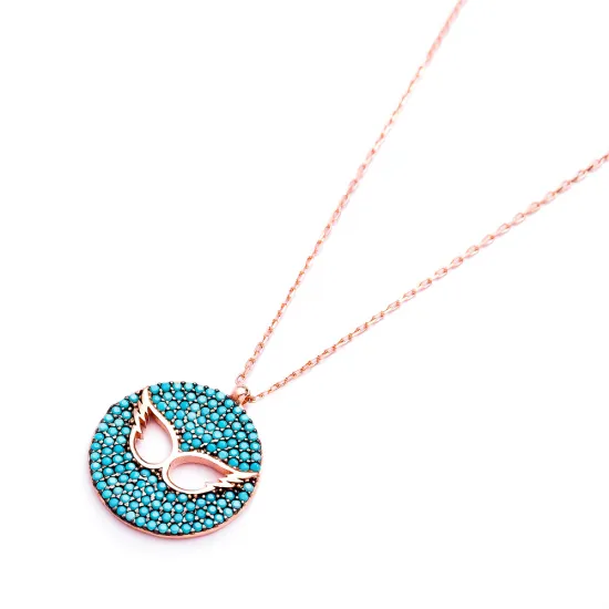 Wing Round Turkish Wholesale Sterling Silver Zircon Pendant Wing Round Turkish Wholesale Sterling Silver Zircon Pendant