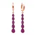 Ruby Strone Tear Drop 925 Long Earrings