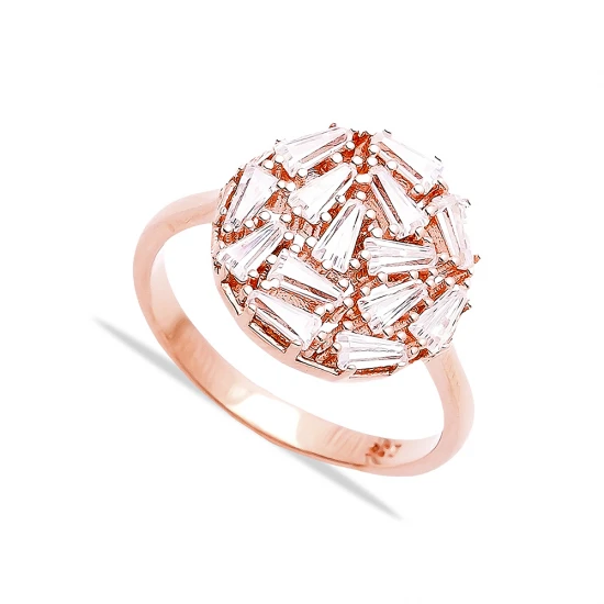 Baguette 925 Sterling Silver Ring Made in Turkey