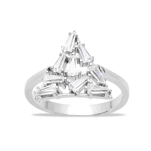 Made in Turkey 925 Sterling Silver Baguette Ring