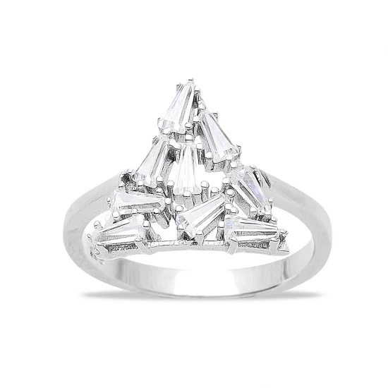 Made in Turkey 925 Sterling Silver Baguette Ring