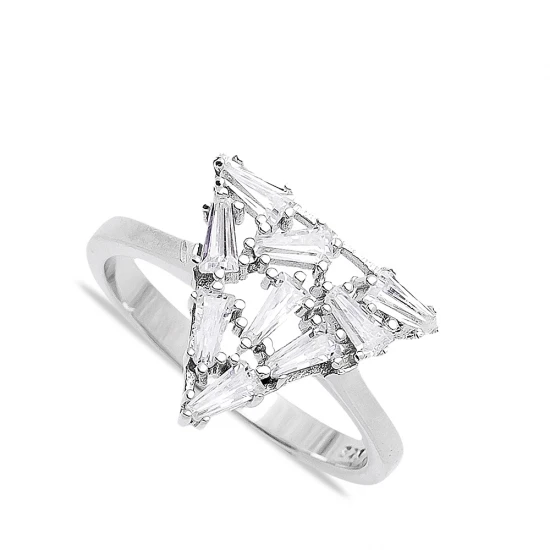 Made in Turkey 925 Sterling Silver Baguette Ring