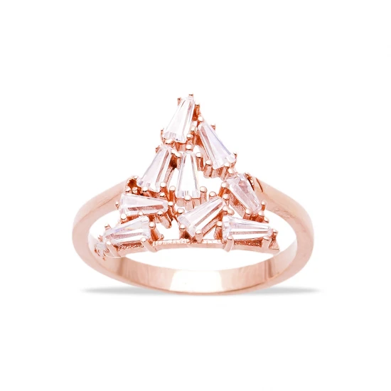 Turkish Baguette Ring in Sterling Silver