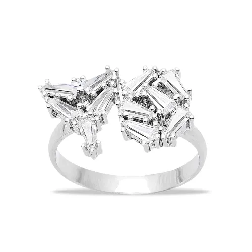 Turkish Handcrafted Baguette Sterling Silver Ring