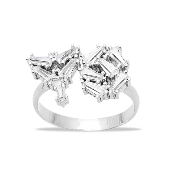 Turkish Handcrafted Baguette Sterling Silver Ring