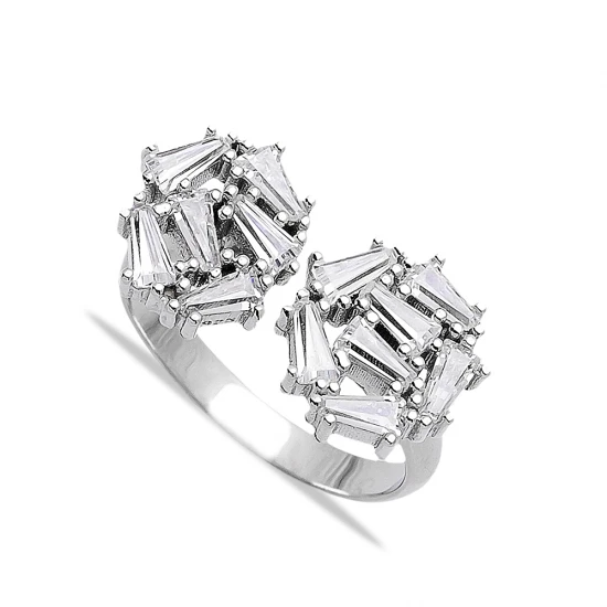 Turkish 925 Sterling Silver Baguette Ring