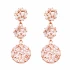 Turkish Dangle Push Back Baguette Earrings in Silver