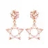 Turkish Push Back Baguette CZ Cluster Silver Earrings