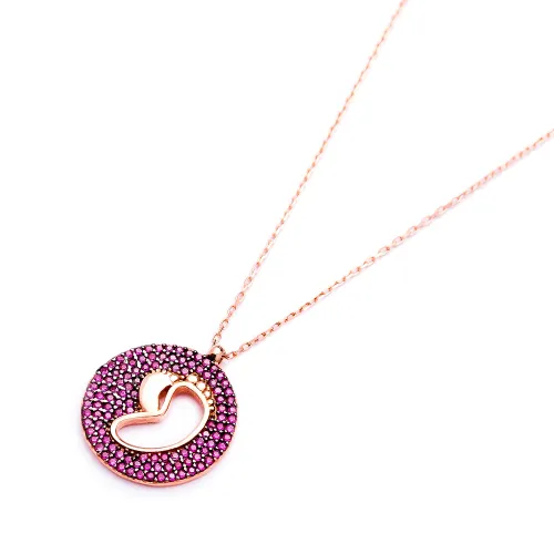 Turkish Sterling Silver Baby And Mother Foot Pendant