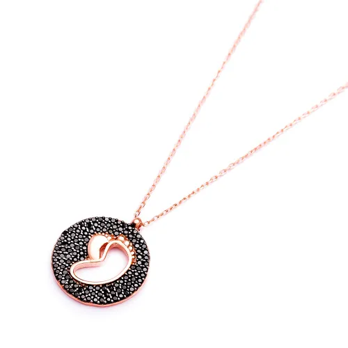 Turkish 925 Silver Baby And Mother Foot Pendant
