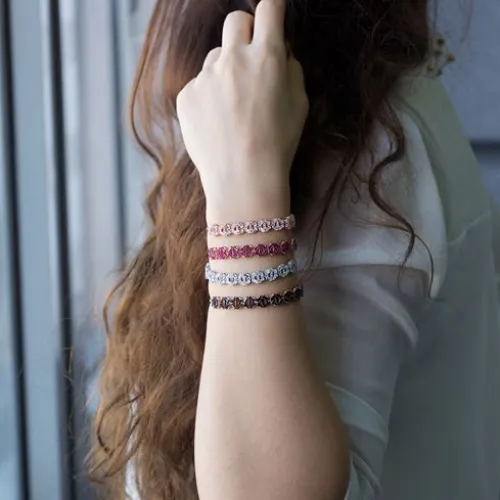 Made in Turkey Baguette Tennis 925 Silver Bracelet