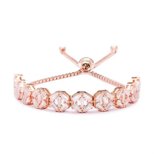 Turkish Baguette Tennis 925 Silver Bracelet