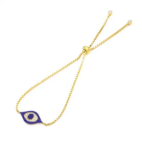 Turkish Evil Eye Tennis Bracelet in 925 Sterling Silver