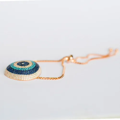 Turkish Evil Eye Tennis Sterling Silver Bracelet