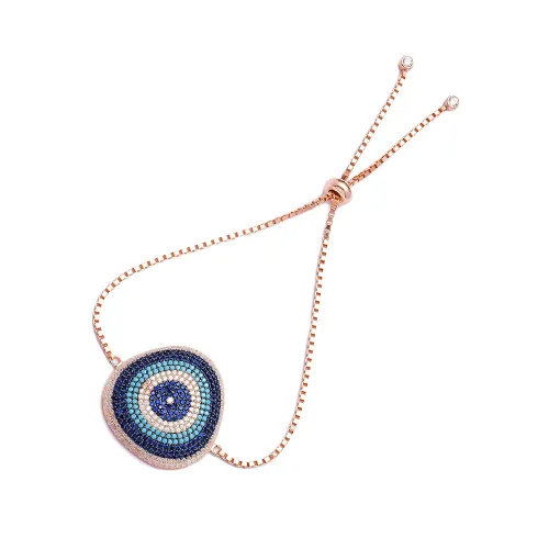 Turkish Evil Eye Tennis Sterling Silver Bracelet