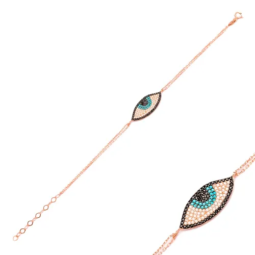 Handcrafted Evil Eye 925 Silver Bracelet
