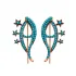 Eye 925 Sterling Silver Earrings Made in Turkey