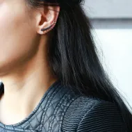 Silver Ear Cuff Earring Turkish Wholesale Handcrafted Jewelry