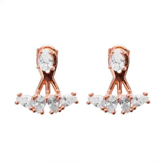 Turkish Clear CZ Pear Shape Sterling Silver Earrings Turkish Clear CZ Pear Shape Sterling Silver Earrings