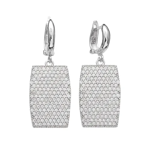 Turkish 925 Sterling Silver Dangle Clip On Earrings