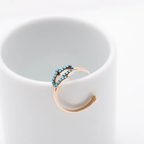 Turkish Turquoise Hamsa 925 Sterling Silver Ring