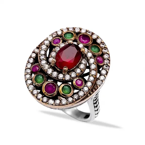 Ottoman Design Wholesale Handcrafted Authentic Silver Ring Ottoman Design Wholesale Handcrafted Authentic Silver Ring